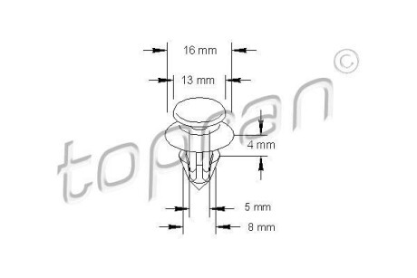 Пружинный зажим TOPRAN TOPRAN / HANS PRIES 205808