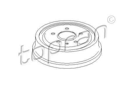 Гальмівний барабан TOPRAN TOPRAN / HANS PRIES 206050
