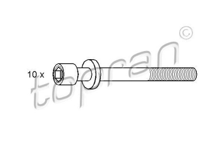 Набір болтів головки цилідрів TOPRAN TOPRAN / HANS PRIES 206749