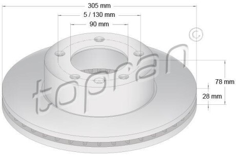 Тормозной диск TOPRAN / HANS PRIES 207070