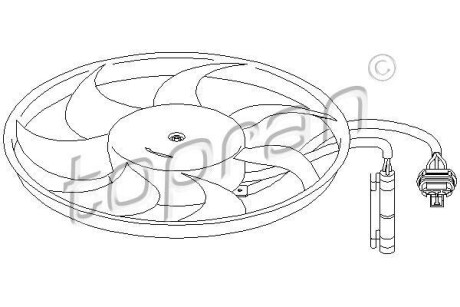 Вентилятор, охлаждение двигателя TOPRAN / HANS PRIES 207 218