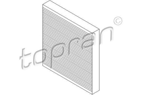 Фильтр, воздух во внутренном пространстве TOPRAN / HANS PRIES 207 622