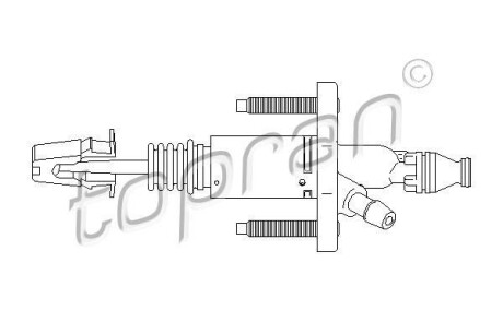 Главный цилиндр, система сцепления TOPRAN / HANS PRIES 207 632