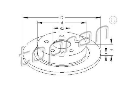 Диск гальмівний TOPRAN TOPRAN / HANS PRIES 207653
