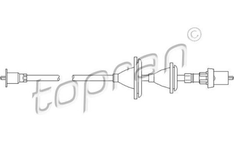 Тросик спідометра TOPRAN TOPRAN / HANS PRIES 300358