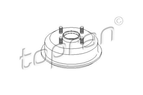 Гальмівний барабан TOPRAN TOPRAN / HANS PRIES 301015