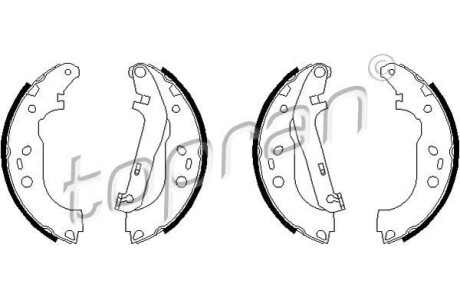 Гальмівні колодки (набір) TOPRAN TOPRAN / HANS PRIES 302289