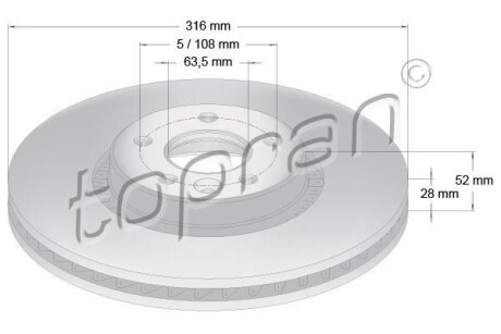 TARCZA HAM. TOPRAN TOPRAN / HANS PRIES 304405