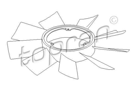 Крильчатка вентилятора TOPRAN TOPRAN / HANS PRIES 401002