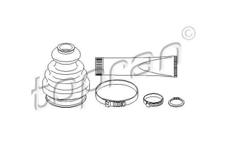 Комплект пылника, приводной вал TOPRAN / HANS PRIES 401 245