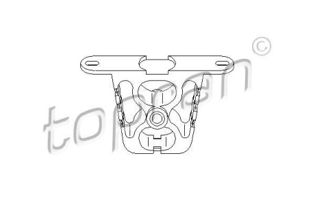 Кронштейн, глушитель TOPRAN TOPRAN / HANS PRIES 500182