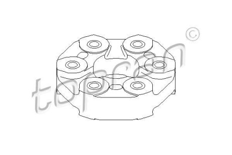 Шарнір продольного валу TOPRAN TOPRAN / HANS PRIES 500292