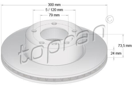 Гальмівний диск TOPRAN TOPRAN / HANS PRIES 500947