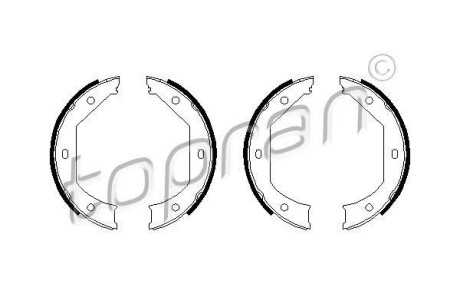 Гальмівні колодки ручного гальма TOPRAN TOPRAN / HANS PRIES 500975