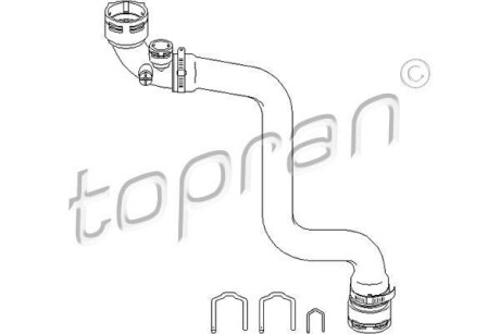 Шланг радиатора TOPRAN / HANS PRIES 501562