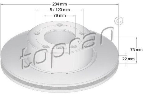 Диск гальмівний TOPRAN TOPRAN / HANS PRIES 501710