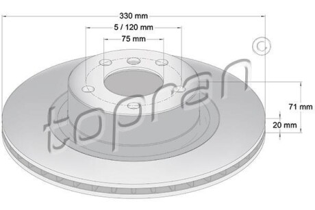 Brake disc TOPRAN TOPRAN / HANS PRIES 502381