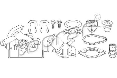 Корпус термостата TOPRAN TOPRAN / HANS PRIES 700335