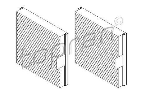 Фільтр повітря (салону) TOPRAN TOPRAN / HANS PRIES 700489