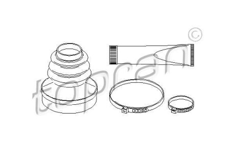 Пильовик привідного валу (набір) TOPRAN TOPRAN / HANS PRIES 721159