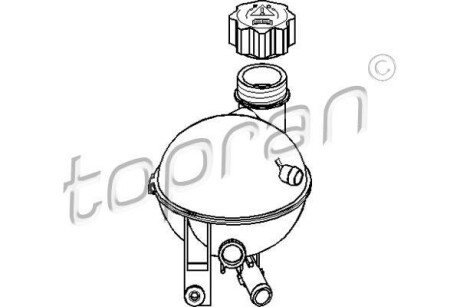 Компенсационный бак, охлаждающая жидкость TOPRAN / HANS PRIES 722 729