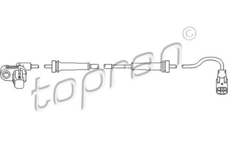 Датчик АБС TOPRAN TOPRAN / HANS PRIES 722800