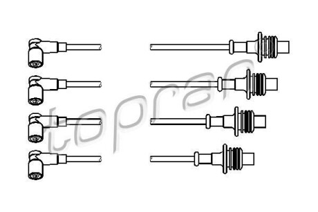 Дроти запалення, набір TOPRAN TOPRAN / HANS PRIES 722801