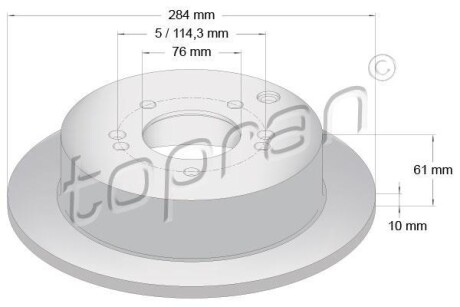 Тормозной диск TOPRAN / HANS PRIES 820378