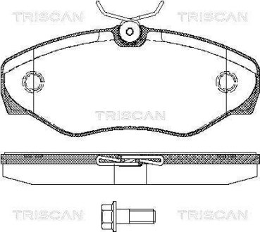 Комплект тормозных колодок, дисковый механизм TRISCAN 8110 10529 (фото 1)