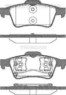 Комплект тормозных колодок, дисковый механизм TRISCAN 8110 10534