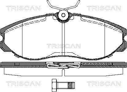 Гальмівні колодки, дискове гальмо (набір) TRISCAN 811014174