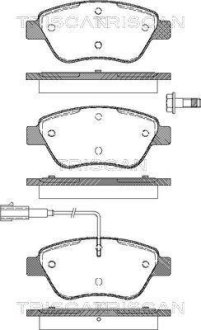 Комплект тормозных колодок, дисковый механизм TRISCAN 8110 15019