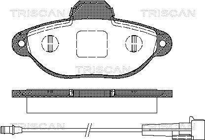 Комплект тормозных колодок, дисковый механизм TRISCAN 8110 15176