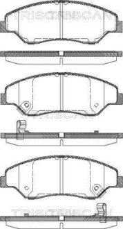 Гальмівні колодки, дискове гальмо (набір) TRISCAN 811018005