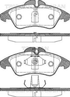 Комплект тормозных колодок, дисковый механизм TRISCAN 8110 23008 (фото 1)