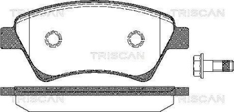 Комплект тормозных колодок, дисковый механизм TRISCAN 811025020 (фото 1)