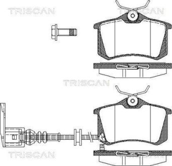 Комплект тормозных колодок, дисковый механизм TRISCAN 8110 29036