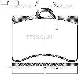 Гальмівні колодки, дискове гальмо (набір) TRISCAN 811038782