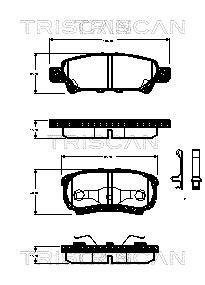 Комплект тормозных колодок, дисковый механизм TRISCAN 8110 42024