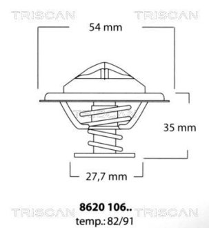 Термостат, охлаждающая жидкость TRISCAN 8620-10682