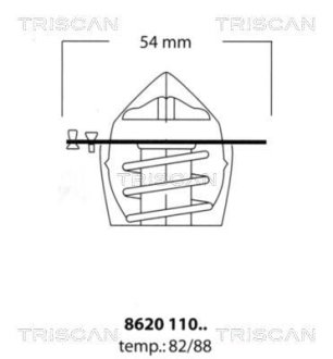 Термостат системи охолодження TRISCAN 862011088