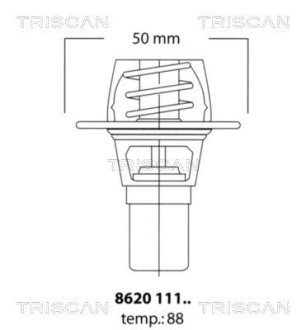 Термостат, охлаждающая жидкость TRISCAN 8620-11191