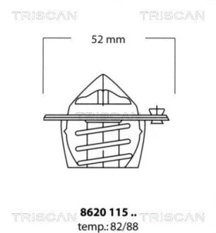 Термостат, охлаждающая жидкость TRISCAN 8620-11582