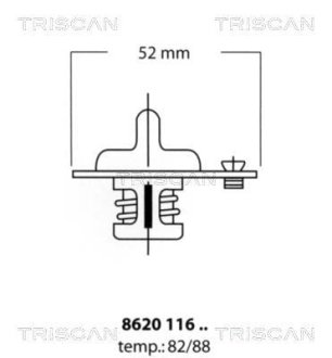 Термостат, охлаждающая жидкость TRISCAN 8620-11688