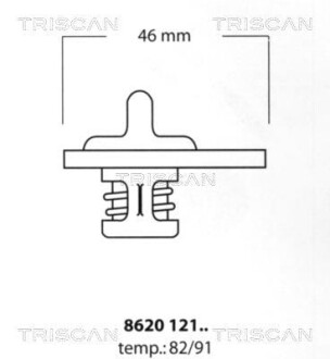 Термостат, охлаждающая жидкость TRISCAN 8620-12182