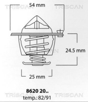 Термостат, охлаждающая жидкость TRISCAN 8620-2082