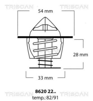 Термостат, охлаждающая жидкость TRISCAN 8620-2291