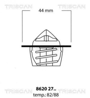 Термостат, охлаждающая жидкость TRISCAN 8620-2782