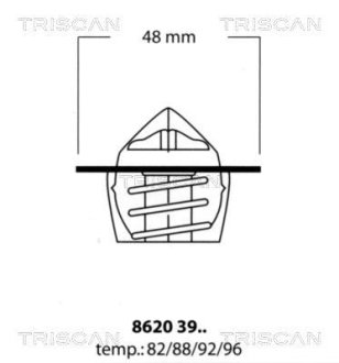 Термостат, охлаждающая жидкость TRISCAN 8620-3982