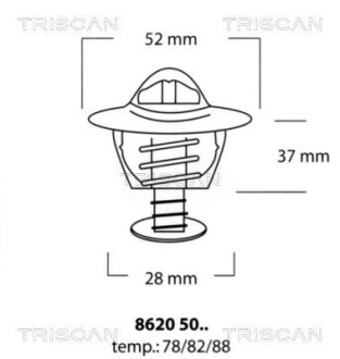 Термостат, охлаждающая жидкость TRISCAN 8620-5078